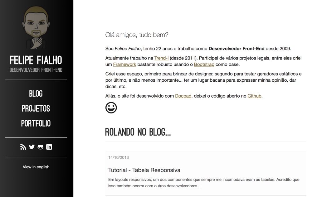 Imagem do meu primeiro site