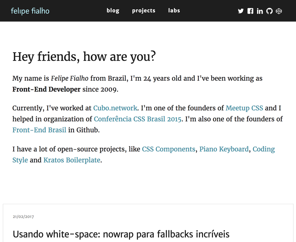 Imagem do meu segundo site